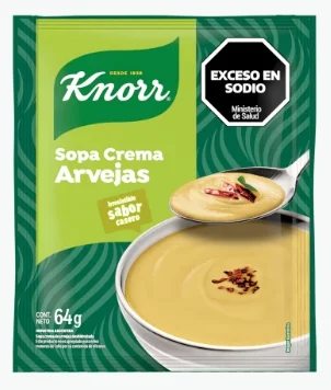 KNORR SOPA CREMA ARVEJAS C/CHILE X 64 GRS.