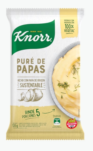 KNORR PURE DE PAPAS LISTO X 125 GRS.