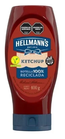 HELLMANNS KETCHUP POTE SQZ X 400 GRS.