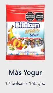 BILLIKEN MASTICABLES YOGUR X 150 GRS.