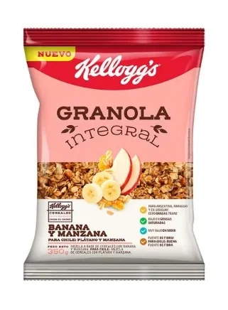 KELLOGG`S GRANOLA BANAN Y MANZANA POCHU X 200 GRS.