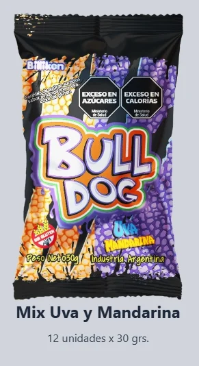 BULL DOG PASTILLAS MIX MAND/UVA X 12 UN.