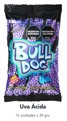 BULL DOG PASTILLAS UVA X 12 UN.