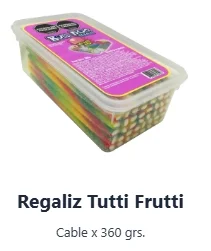 BULL DOG REGALIZ TUTTI AZUCARADA POTE X 360 GRS.