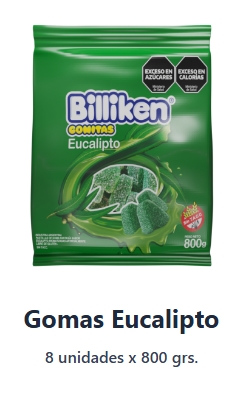BILLIKEN GOMITAS EUCALIPTO  X 800 GR