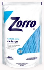 ZORRO LIQUIDO CLASICO DOY PACK X 800 ML.
