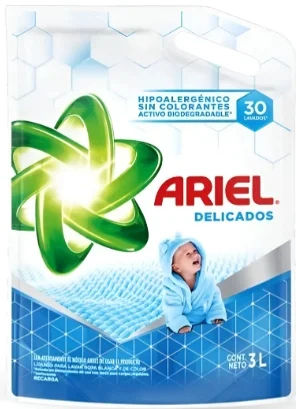 ARIEL LIQUIDO DELICADOS D. PACK X 3 LTS.