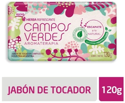 CAMPOS VERDES JABON AROMATERAPIA X 120 GRS.