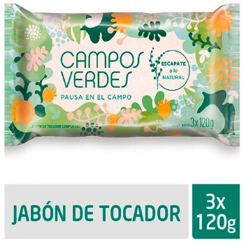 CAMPOS VERDES JABON PAUSA EN EL CAMPO PACK X 3 UN.