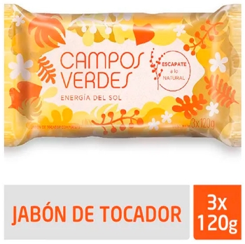 CAMPOS VERDES JABON ENERGIA DE SOL PACK X 3 UN.