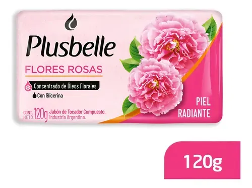 PLUSBALLE JABON FLORES ROSAS X 120 GRS.