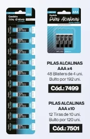 CANDELA PILAS ALCALINAS AAA (CONTROL) X 4 UN.